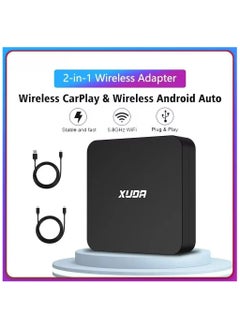 Buy Wireless CarPlay Android Auto Wireless Adapter Spotify For Mazda Toyota Mercedes Peugeot Volvo 2 in 1 Box Support Netflix in UAE