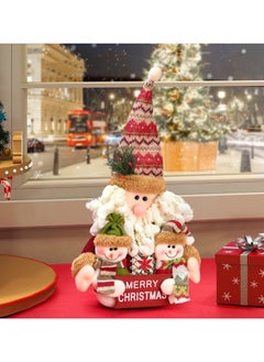 اشتري Christmas Plush Family Tabletop Decoration, Traditional Plush Doll Toys, Christmas Figurines Ornament في الامارات