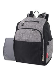 اشتري Large Grey Diaper Bag Backpack With Changing Pad And Stroller Straps (Grey Kaden) في الامارات