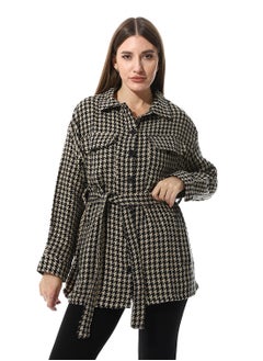 Buy Houndstooth Long Sleeves Jacket in Egypt