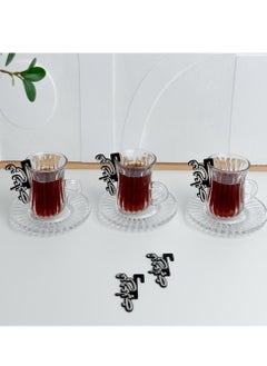 Buy Comments: Welcome cups with an Arabic phrase, 6 pieces black in Saudi Arabia