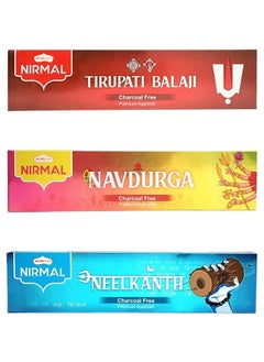 Buy Neelkanth, Navdurga & Tirupati Balaji Premium Fragrance 210 Incense Stick Agarbatti by Shubhkart (Pack of 3) in UAE