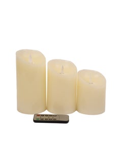 Buy 3 Pieces Led Candle Set For Events in UAE