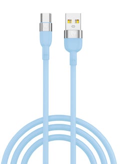 Buy Type C Fast Charging Cable 1m, QC3.0, 3A, USB A to USB C Data Transfer Cable, Silicone Braid in UAE