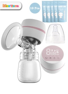 Buy Electric Breast Pump, Portable Anti-Backflow Breast Pumps, 3 Modes & 9 Levels Touch Screen LED Display, USB Rechargeable, Ultra-Quiet and Pain Free With 10 Breastmilk Storage Bags in UAE