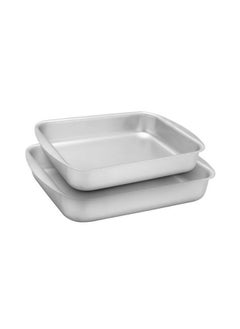 Buy Aluminium Rectangular Oven Trays Set 2 Piece in Egypt