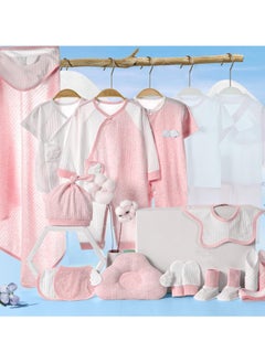 اشتري 14 Pieces Baby Gift Box Set, Newborn Pink Clothing And Supplies, Complete Set Of Newborn Clothing في الامارات