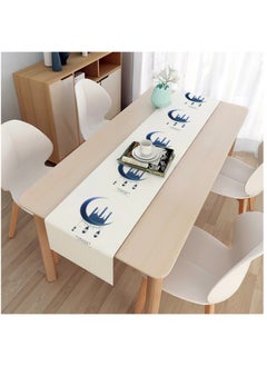 اشتري Eid Mubarak Table Runner Table Decorations Ramadan Mosque Lattern Islamic Happy Ramadan Mubarak Party Supplies Decorations (33 x 180 cm) في السعودية