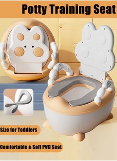 Buy Baby Potty Toilet Potty Training Seat with Handles, Toddler Kids Potty Chair with High Back Support & Removable Seat Cushion Urinary Trough,Portable Kids' Travel Potty Toilet Indoor &Outdoor in Saudi Arabia