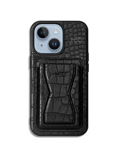 Buy iPhone 14 Plus Classic Crocodile Back Case with Card Holder in UAE