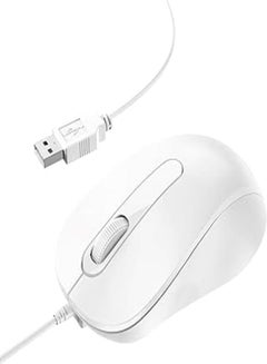 Buy Borofone BG4 Business wired mouse - white in Egypt