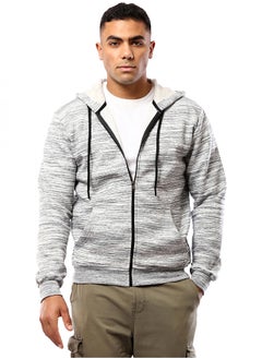 اشتري Heather Light Grey Sweatshirt with Zipper Through Pocket في مصر