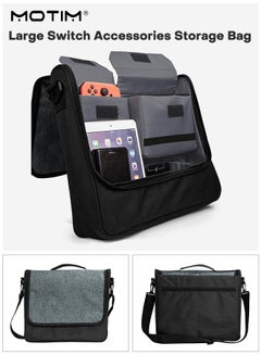 اشتري Messenger Bag for Nintendo Switch or Nintendo Switch Lite, Gaming Case, Carrying Case for Accessories, Console Case Large Capacity Multifunctional Switch/OLED Portable Storage Bag في الامارات