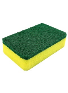 Buy Royalbright Heavy Duty Scrub Sponges RF10628 Scrub Pads for Kitchen, Sink and Bathroom Use Cleaning Supplies with 2 in 1 Cleaning Pad| No Scratch| Pack of 2| Yellow & Green in UAE