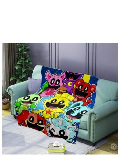 اشتري poppy playtime smiling crittersFlannel Throw Blanket  Super Soft Lightweight Air Conditioner Blanket Cooling Summer Blanket Towel Blanket For Couch في السعودية