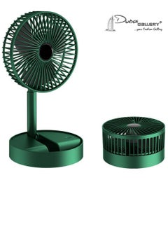 Buy Portable Mini Desk Fan Electric Telescopic Fan Multi-function Fan Stand USB Rechargeable in UAE
