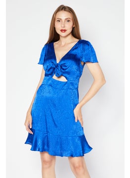 Buy Women Allover Printed Mini Dress, Blue in UAE