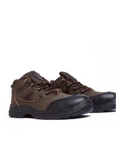 Buy Gladiator Steel toe Safety Shoe 1068 Brown lace up high cut boot in UAE