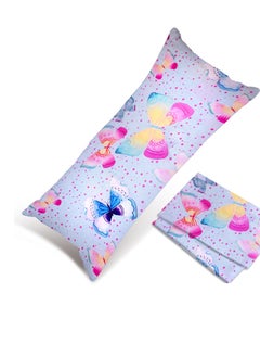 Buy Hotel Linen Klub 1PC  Long Body  Pillowcase - 100% Cotton Butterfly Printed  with envelope closure, Soft and Durable Quality, Size : 45 x 125cm in UAE