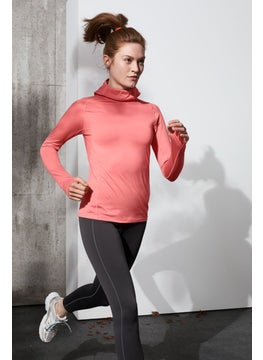 اشتري Women Sportswear Fit Hooded Functional Sweatshirt, Peach في الامارات