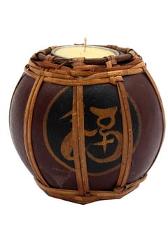 Buy FAKIH'S THAI HANDMADE-HANDPAINTED CANDLE HOLDER-ROUNDSHAPE-TH728 in UAE