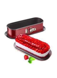 Buy Carbo Steel Deli Bake Cake Springform Pan Baking Mold Red/Black 30cm in UAE
