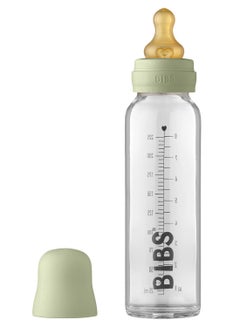 Buy Baby Glass Feeding Bottle For 0M+, 225 ml - Sage in UAE