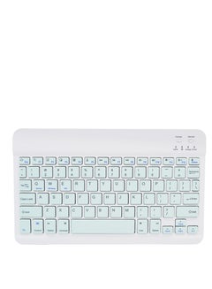 Buy Wireless Bluetooth Rechargeable Keyboard, Multi-Device Universal Bluetooth Keyboard, Portable Keyboard, Suitable for iOS Android, Windows iPad, Tablets MacBook (Light Blue) in UAE