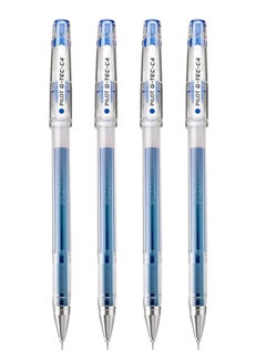 اشتري 4-Piece G-Tec Ultra Fine Roller Pen 0.4mm Tip Blue Ink في الامارات