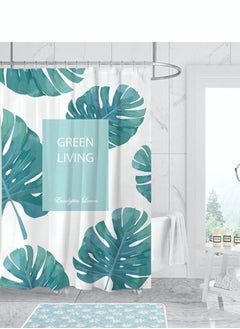 Buy Polyester Printing Shower Curtain 3D Digital Printing Easy to Clean Polyester Material Thickened and Impermeable Machine Washable Warm Shower Curtain Waterproof and Mildew Proof180*200CM in Saudi Arabia