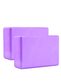 Buy Set of 2 Yoga Blocks EVA Foam High Density Non Slip Yoga Bricks For Meditation Balance Exercise in UAE