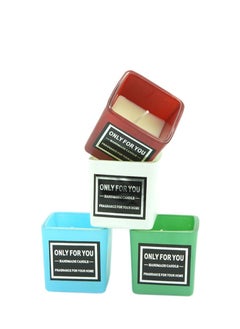 اشتري Home Scented Candle (Gift Set of 4 PCs) Handmade Perfumed - Multi Scent في الامارات