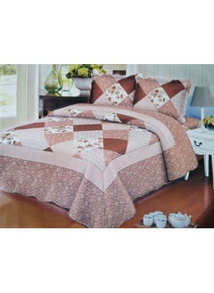 Buy Soft Bed Comforter Set Summer Quilt Lightweight Microfiber Bedspread Floral Pattern Coverlet for All Seasons Twin Quilt Set Single Bedding 4pcs in Saudi Arabia