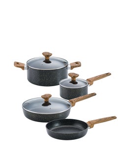 Buy 7 Piece Premium Forged Aluminium cookware set, Aquamarine, SV54 in UAE