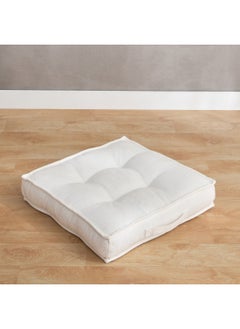 Buy Atlanta Ezra Ribbed Floor Cushion 48 x 10 x 48 cm in UAE