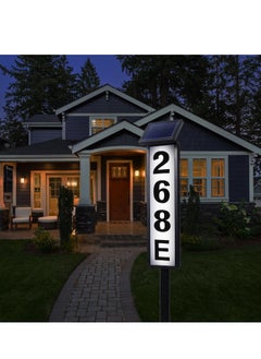 اشتري Solar Address Sign Lighted House Numbers for Outside Address Plaques for House Address Numbers for House Yard Garden Waterproof في السعودية