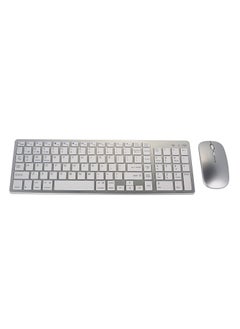 اشتري New 2.4G Bluetooth 5.0 Dual-Mode Wireless Keyboard Mouse ComboGray black-single keyboard Gray black-single keyboard في السعودية