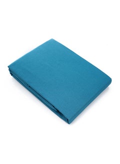 اشتري MEHALLA Fitted Sheet Set - Square Sateen  - Queen Petrol في مصر