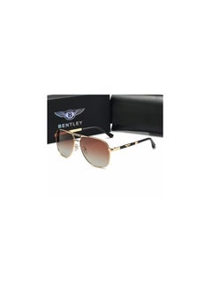 اشتري New BENTLEY Fshion High Quality Sunglasses Men's Polarized Sunglasses Gold Frame Gradient Brown في السعودية