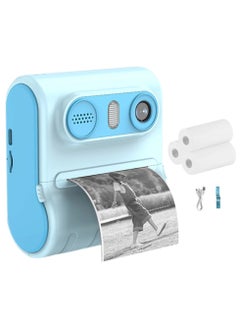 اشتري Instant Camera For Kids Video Camera With 3 Rolls Of Photo Paper Toy Selfie Camera Mini Thermal Printer Gifts For Boys And Girls في الامارات