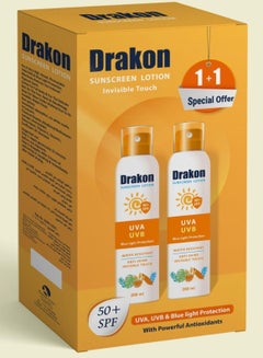 Buy Drakon Sunscreen Lotion 200ml 1+1 in Egypt