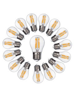 اشتري G45 LED Filament Vintage Golf Ball Bulbs, 4W, E27 Base, 480 Lumens, Amber 2700K Warm White, Pack of 10 في الامارات