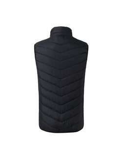 Buy 2021 vest mens cotton-padded jacket intelligent Three-gear temperature-regulating electric horse clip constant temperature warm cotton vest carbon fiber heating clothing Black in UAE