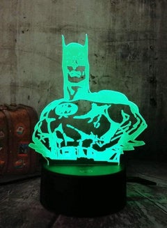 Buy DC Legend Justice League Batman Body Lighting LED 3D Optical Table Lamp with USB Remote Control 7/16 Color Changing Multicolor Night Light for Kids Room Decor Mood Illusion Friend Hollywood Boy Gift in UAE