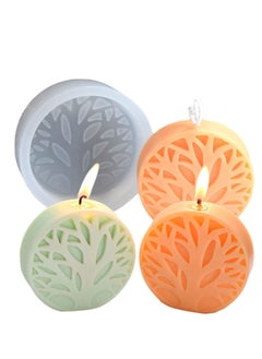 Buy Candle Molds 3d Simple Tree of Life Silicone for Making Resin Pillar Aromatherapy Gypsum Candles Wax Soap Flower Specimen Clay Craft in Saudi Arabia