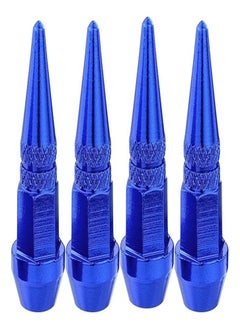 Buy Lunsom Spike Valve Stem Caps Metal Air Tire Valves Cover Dustproof Accessories Fit Most Car Motorcycle Bike (4PCS Blue) in Egypt