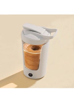 Buy Coffee cup electric stirring travel coffee cup automatic stirring cup electric shaker protein shaker made of Tritan BPA free portable stirring cup USB rechargeable shaker cup for stirring juice kitchen home office and restaurant white in Saudi Arabia