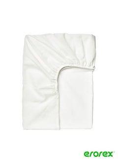 Buy Fitted sheet white 90x200 cm in Saudi Arabia