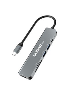 Buy INET 6 IN 1 Mmultifunction USB C Hub PD USB to Type C Adapter HDMI 4K VGA Card Reader AUX Type C Hub Docking Station for MacBook Pro Air USB C Hub - A15H in UAE