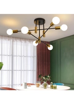 Buy Mid Century Sputnik Chandelier Modern Ceiling Lighting 6 Lights Adjustable Industrial Mount Pendant Light Fixture For Kitchen Living Dining Room Bedroom Foyer in UAE